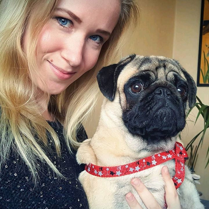 Adorable Arthur the Pug with his Mom